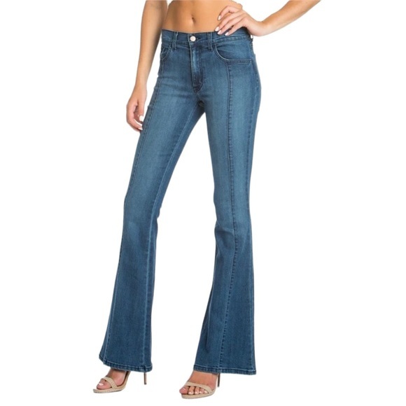 O2 Denim Jeans 2 Denim Flare Front Seam Jeans Medium Wash Poshmark